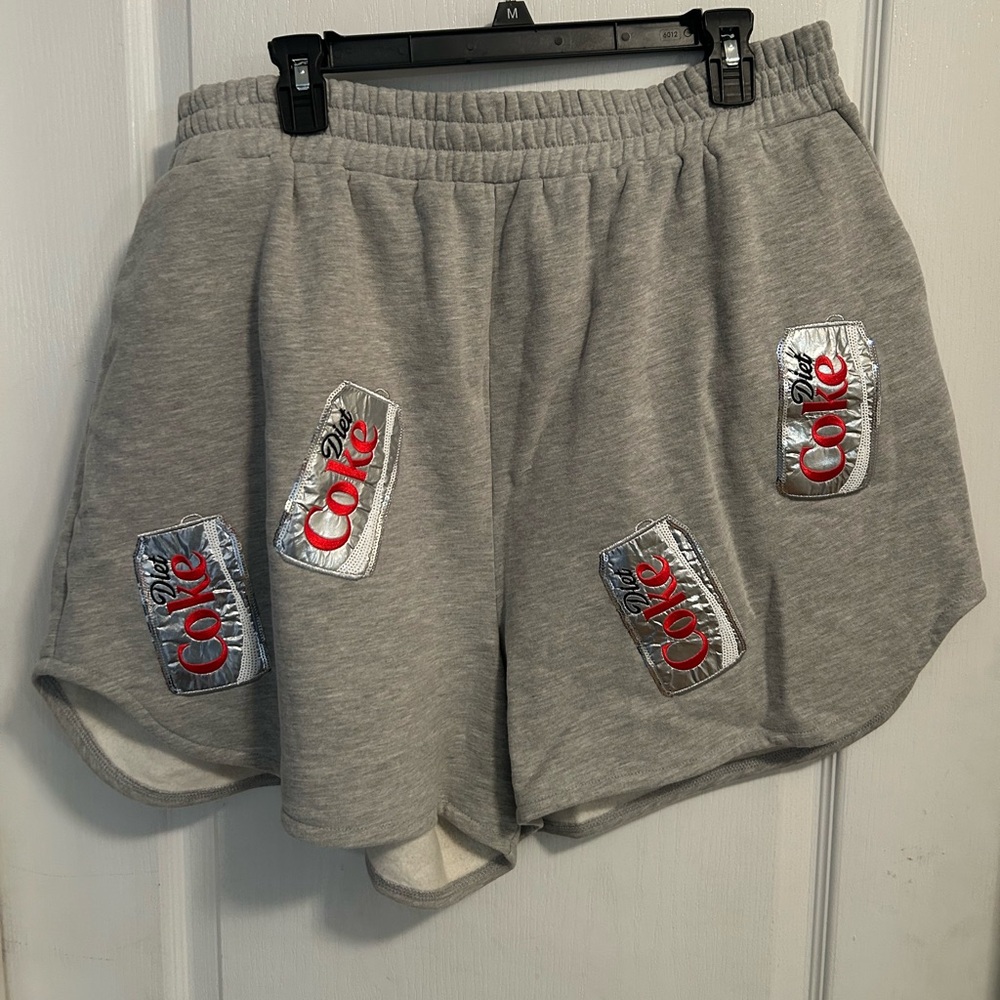 QUEEN OF SPARKLES Diet Coke shorts